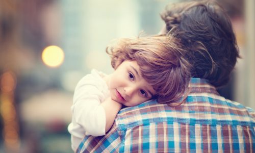 child with his father