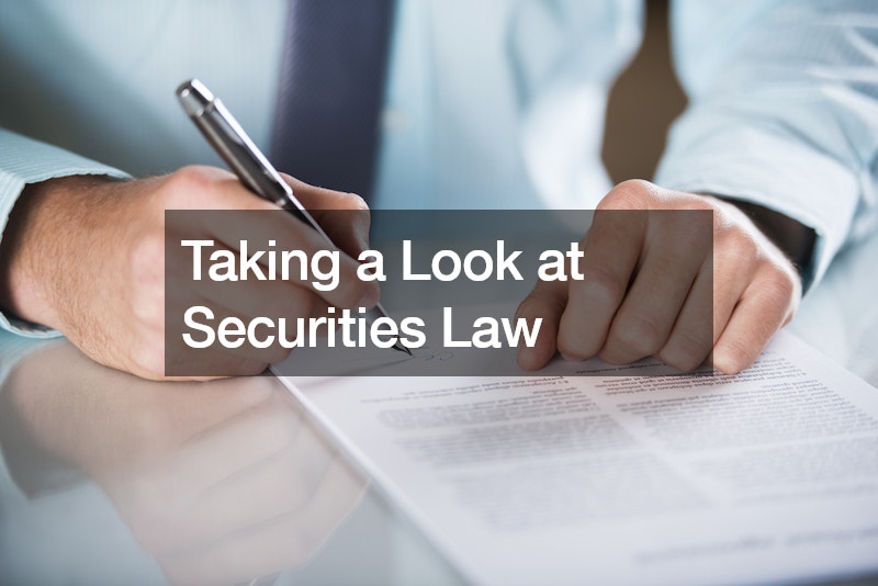 Taking a Look at Securities Law